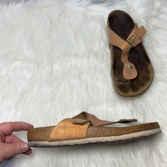Birkenstock Gizeh Metallic Thong Sandals Sz 11-11.5 SEE DESCRIPTION - Picture 4 of 9